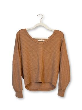 Lush waffle knit pullover - size S